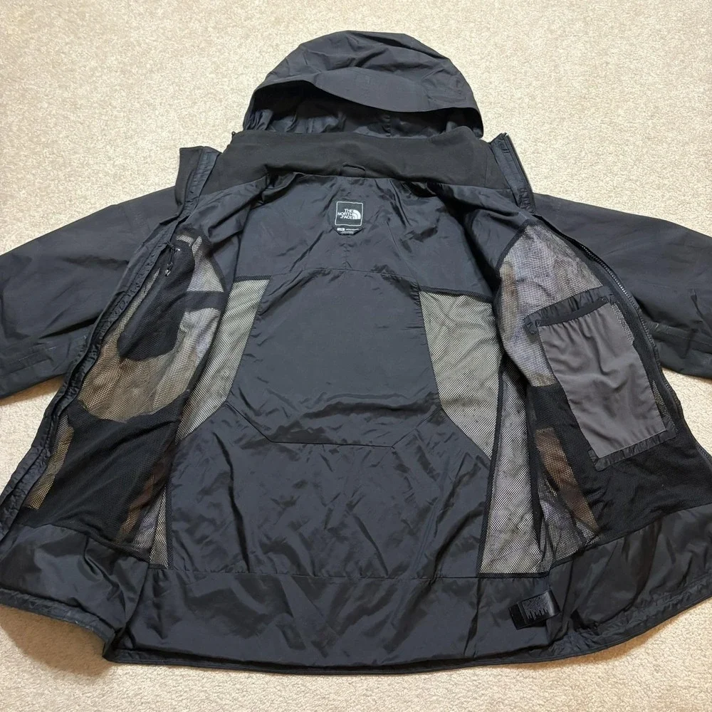 The North Face Jacket Mens Large Black GORE-TEX Hooded Ski Snow Shell Waterproof